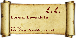Lorenz Levendula névjegykártya